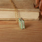 Flower book necklace - Light green book