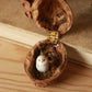 Baby owl necklace in a nutshell box