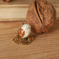 Baby owl necklace in a nutshell box