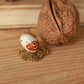 Baby owl necklace in a nutshell box