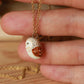 Baby owl necklace in a nutshell box