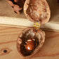 Sleeping bunny necklace in a walnut box