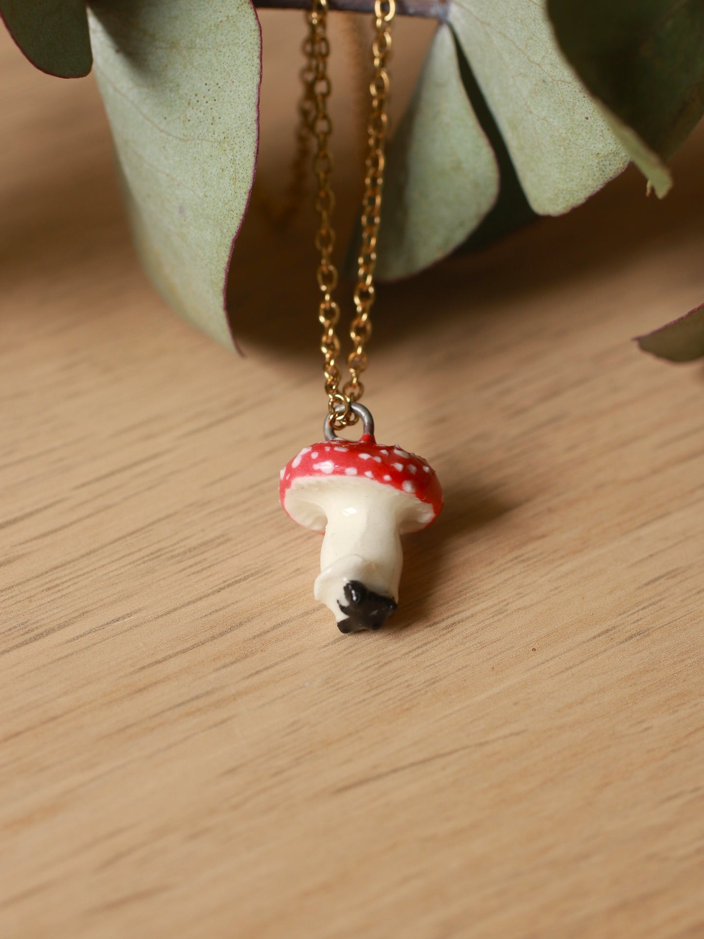 Ceramic Mushroom necklace