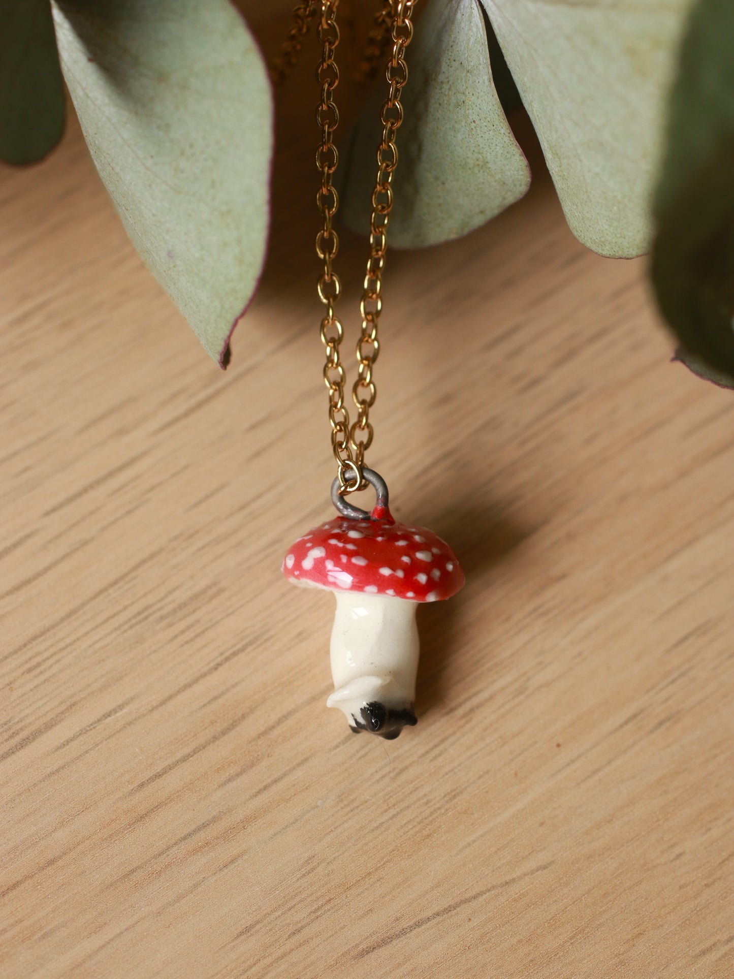 Ceramic Mushroom necklace