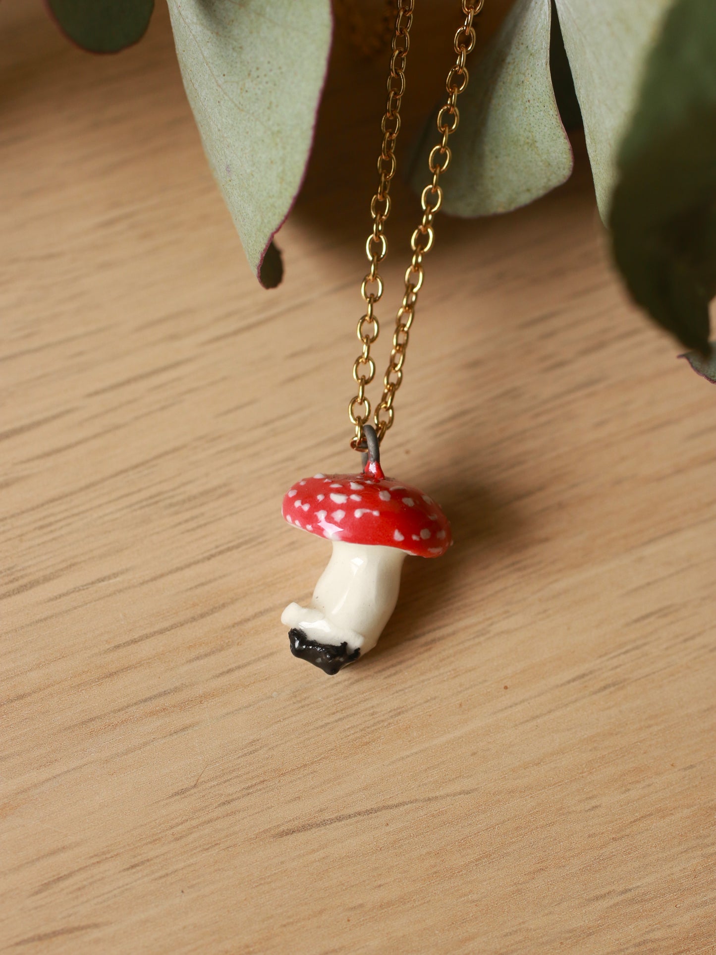 Ceramic Mushroom necklace