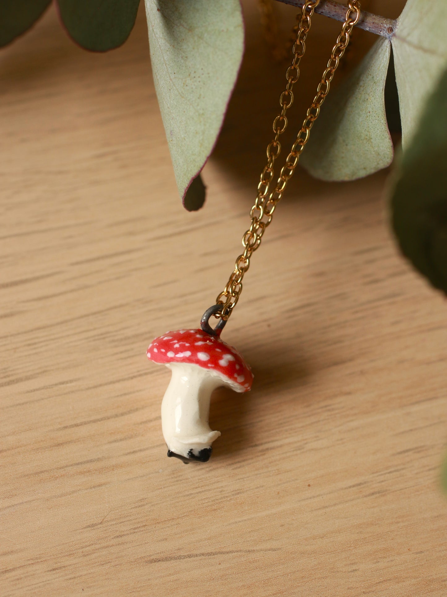 Ceramic Mushroom necklace