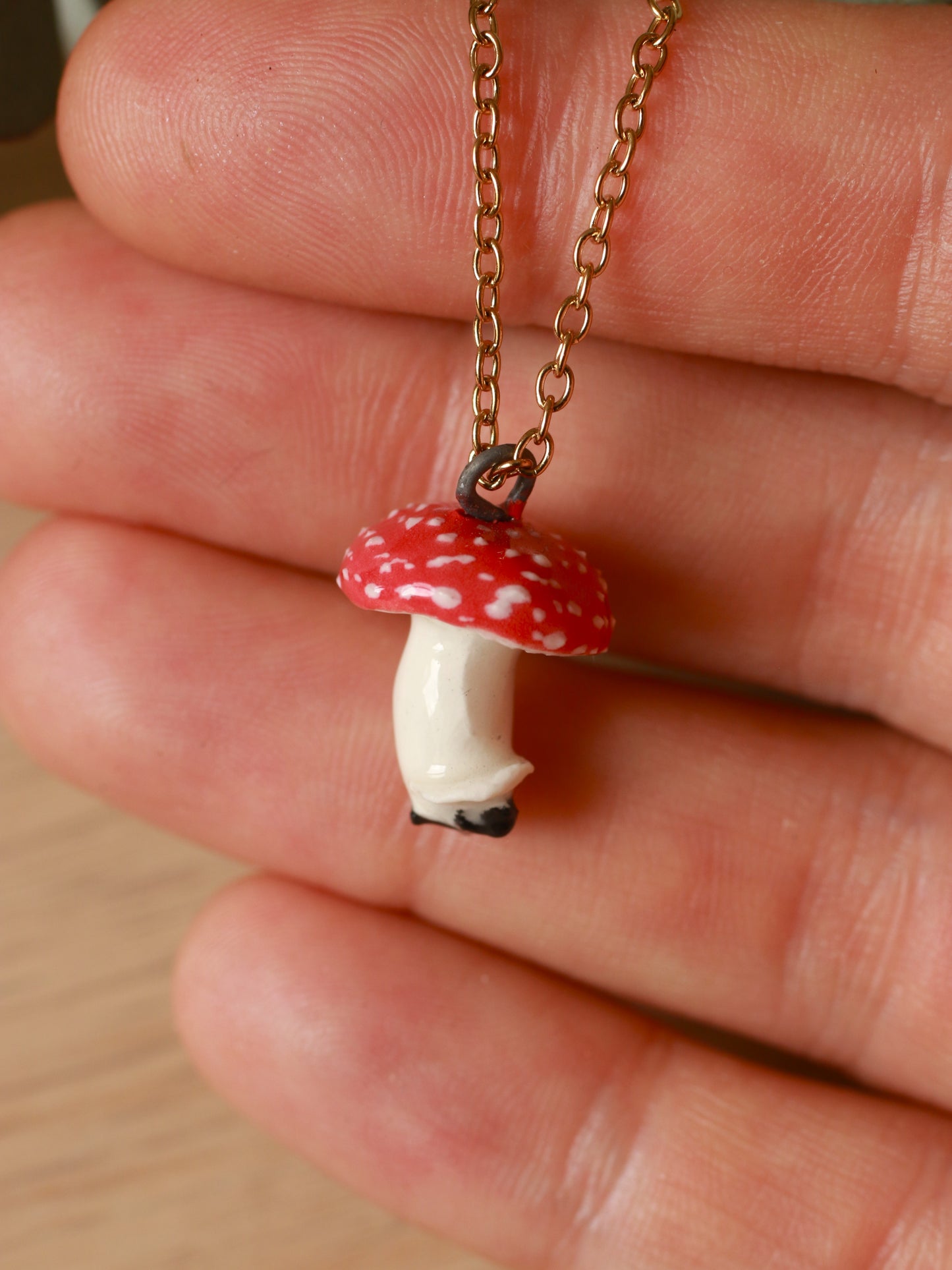 Ceramic Mushroom necklace