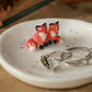Foxes Ring Dish - Porcelain jewelry tray