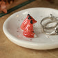 Foxes Ring Dish - Porcelain jewelry tray