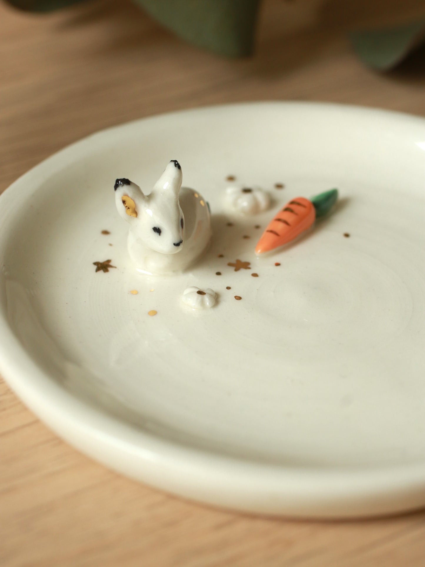 Bunny Ring Dish - Porcelain jewelry dish