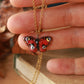 Peacock butterfly necklace