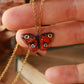Peacock butterfly necklace