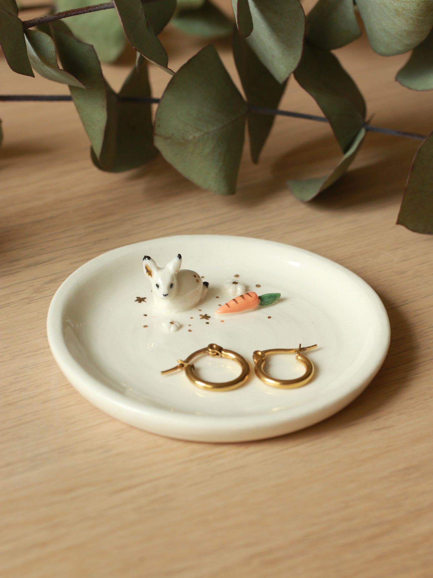 Bunny Ring Dish - Porcelain jewelry dish