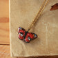 Peacock butterfly necklace