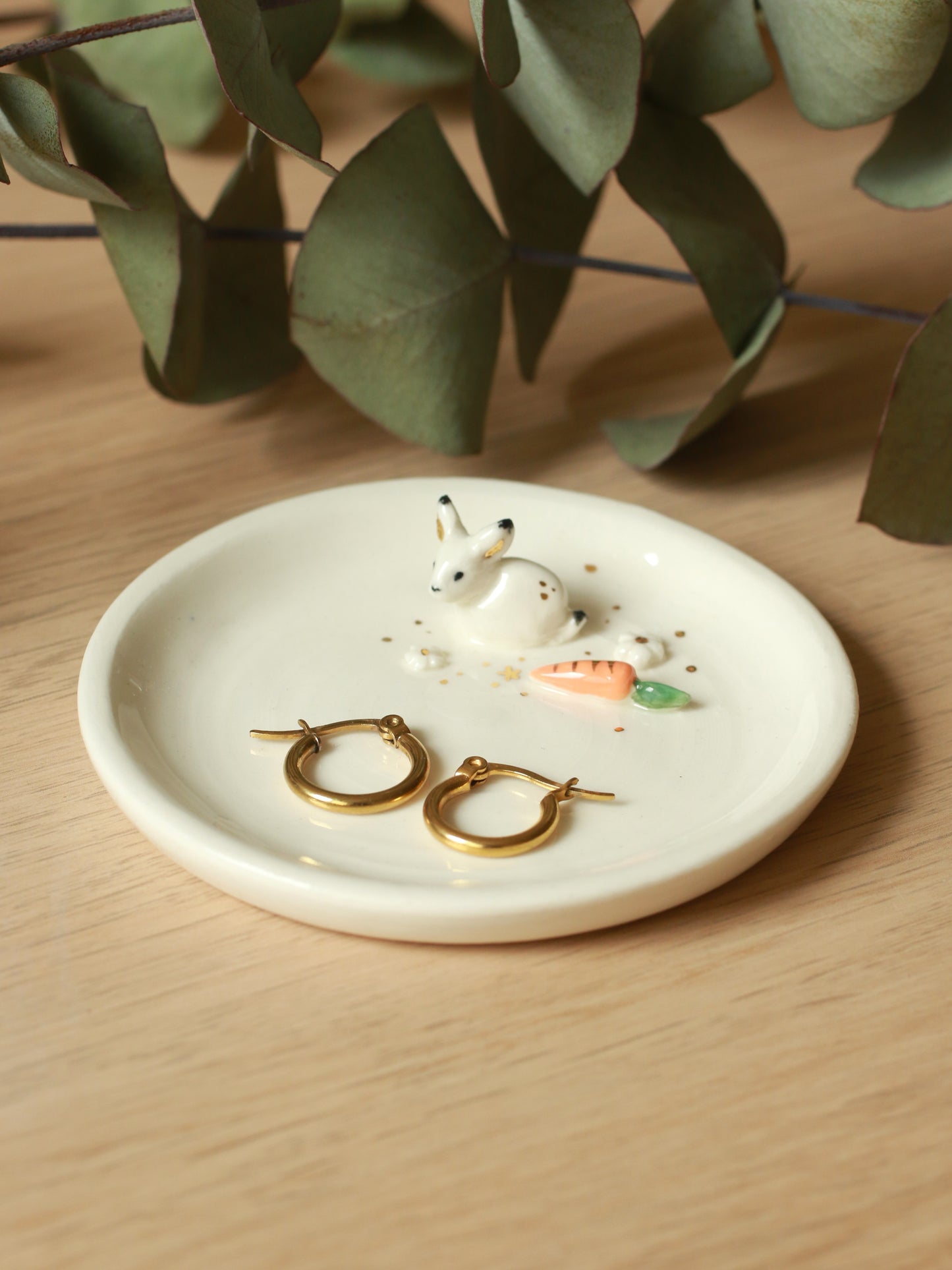 Bunny Ring Dish - Porcelain jewelry dish