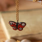 Peacock butterfly necklace
