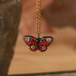 Peacock butterfly necklace
