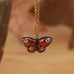 Peacock butterfly necklace