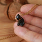 Black bear necklace in a walnut box