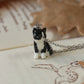 Tuxedo cat necklace