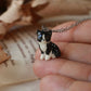 Tuxedo cat necklace