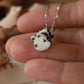 Tuxedo cat necklace