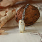 Barn owl necklace in a nutshell box