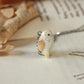 Barn owl necklace in a nutshell box