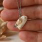 Barn owl necklace in a nutshell box