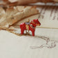 Dala horse necklace