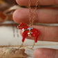Dala horse necklace