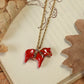 Dala horse necklace