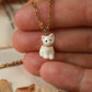 Kitten necklace in a walnut box