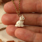 Kitten necklace in a walnut box