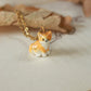 Orange cat necklace