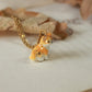 Orange cat necklace