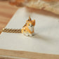 Orange cat necklace