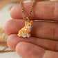 Orange cat necklace