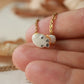 Orange cat necklace