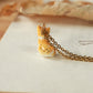 Orange cat necklace