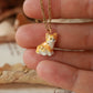 Orange cat necklace
