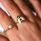 Bee ring - gold plated stainless steel wire ring