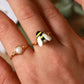 Bee ring - gold plated stainless steel wire ring