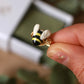 Bee ring - gold plated stainless steel wire ring