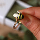 Bee ring - gold plated stainless steel wire ring