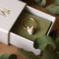 Bunny ring - gold plated stainless steel wire ring