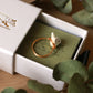 Bunny ring - gold plated stainless steel wire ring