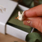 Bunny ring - gold plated stainless steel wire ring