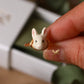 Bunny ring - gold plated stainless steel wire ring