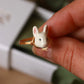 Bunny ring - gold plated stainless steel wire ring